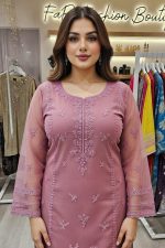 Embroidery Chiffon Salwar Suit In Pink 202338 02