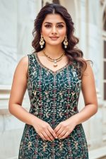 Long Plazo Salwar Suit In Green 202245 02