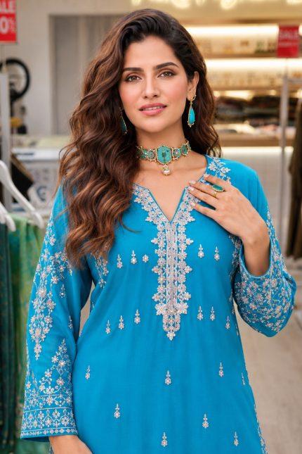 Long Plazo Salwar Suit In Green 202271 02