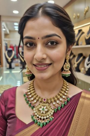 Necklace Set In Green 2710