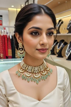 Necklaces Set In Green 2638