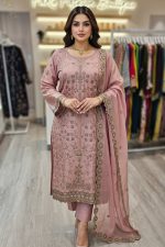 Raw Silk Salwar Suit In Pink 202359 01