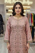 Raw Silk Salwar Suit In Pink 202359 02