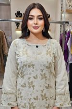 Raw Silk Salwar Suit In White 202362 02