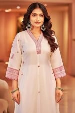 Short Anarkali Salwar Suit In White 202209 02