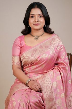 Silk Saree In Pink 600646 02