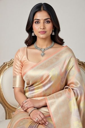 Silk Saree In Pink 600658 02