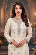 Straight Pant Salwar Suit In Green 202298 02