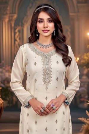 Straight Pant Salwar Suit In Green 202298 02