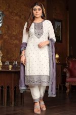 Straight Pant Salwar Suit In Purple 202221 01