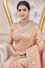 Designer Silk Saree In Pink 600718 02