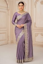 Designer Silk Saree In Purple 600728 01