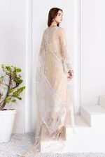 Ramsha Embroidered Chiffon Salwar Suit In Beige 202363 03