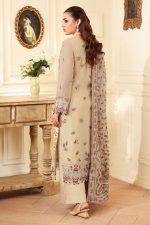 Ramsha Embroidered Chiffon Salwar Suit In Beige 202373 03