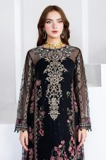 Ramsha Embroidered Chiffon Salwar Suit In Black 202366 02