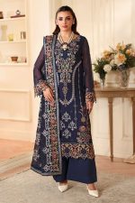 Ramsha Embroidered Chiffon Salwar Suit In Blue 202380 01