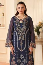 Ramsha Embroidered Chiffon Salwar Suit In Blue 202380 02