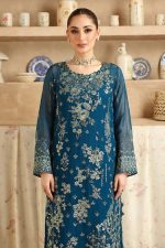 Ramsha Embroidered Chiffon Salwar Suit In Blue 202382 02