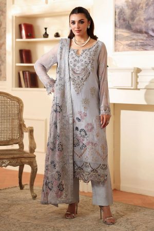 Ramsha Embroidered Chiffon Salwar Suit In Gray 202377 01