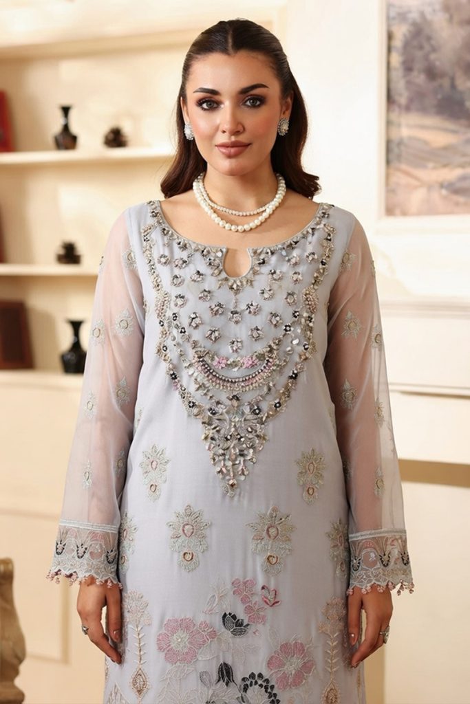Ramsha Embroidered Chiffon Salwar Suit In Gray 202377 02
