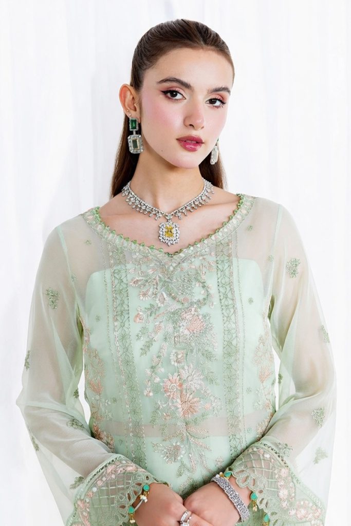 Ramsha Embroidered Chiffon Salwar Suit In Green 202369 02