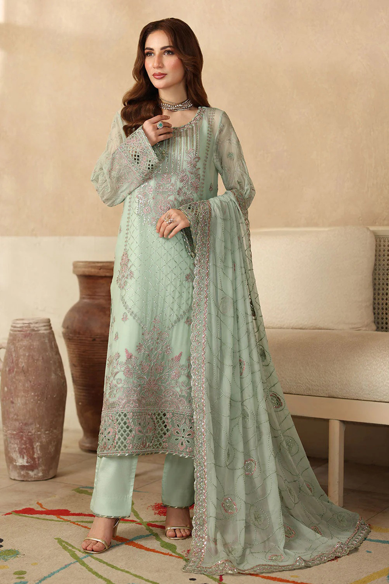 Ramsha Embroidered Chiffon Salwar Suit In Green 202385 01 Ramsha Embroidered Chiffon Salwar Suit In Green 202385 01