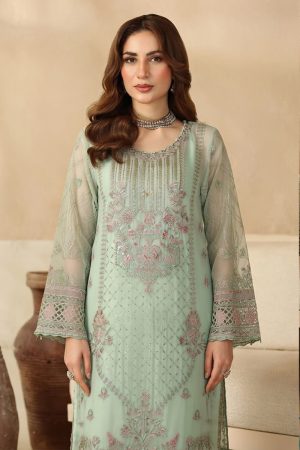 Ramsha Embroidered Chiffon Salwar Suit In Green 202385 02