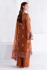 Ramsha Embroidered Chiffon Salwar Suit In Orange 202370 03