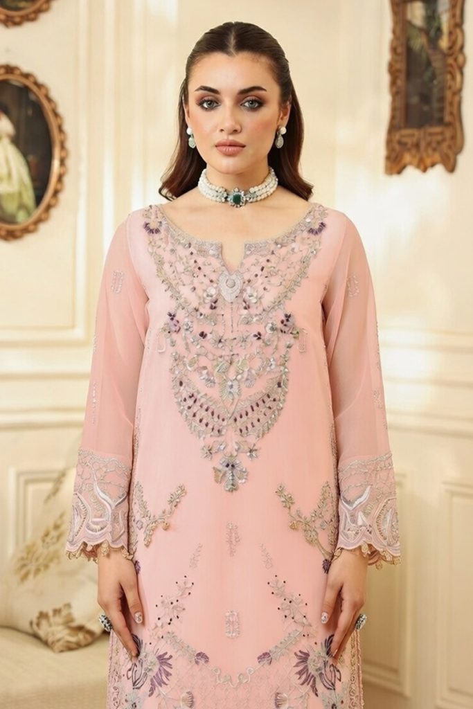 Ramsha Embroidered Chiffon Salwar Suit In Pink 202375 02