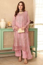Ramsha Embroidered Chiffon Salwar Suit In Pink 202381 01