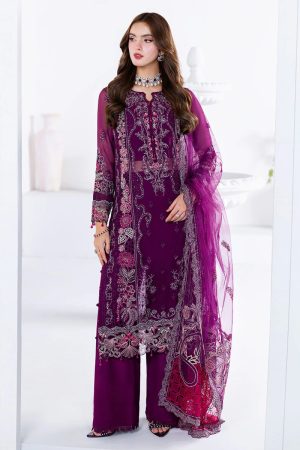 Ramsha Embroidered Chiffon Salwar Suit In Purple 202368 01