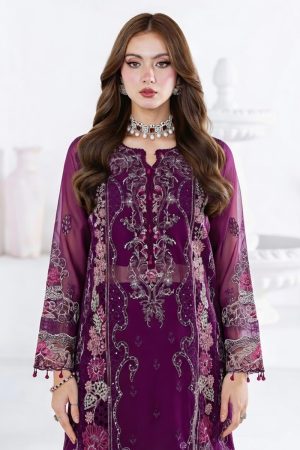 Ramsha Embroidered Chiffon Salwar Suit In Purple 202368 02