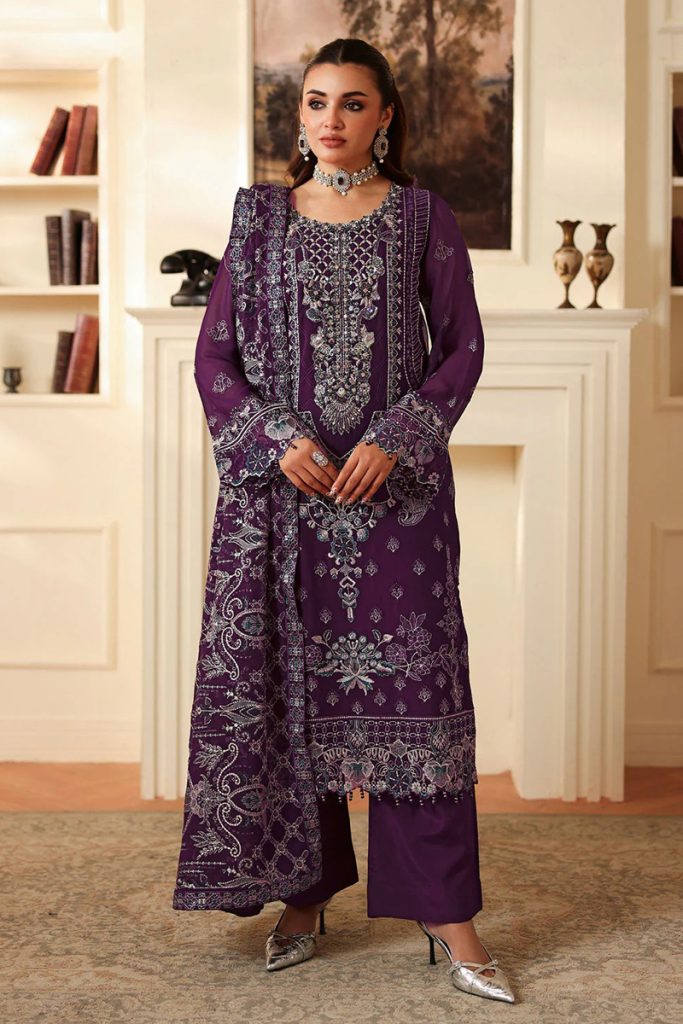 Ramsha Embroidered Chiffon Salwar Suit In Purple 202378 01