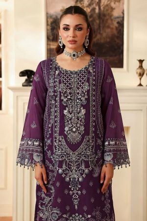 Ramsha Embroidered Chiffon Salwar Suit In Purple 202378 02