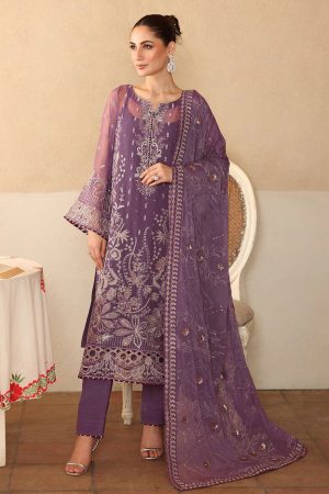 Ramsha Embroidered Chiffon Salwar Suit In Purple 202387 01