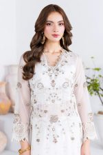 Ramsha Embroidered Chiffon Salwar Suit In White 202367 02