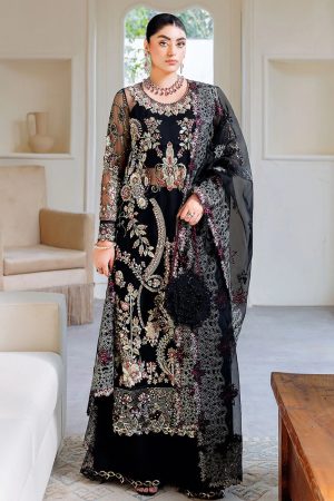 Ramsha Wedding Embroidered Salwar Suit In Black 202391 01