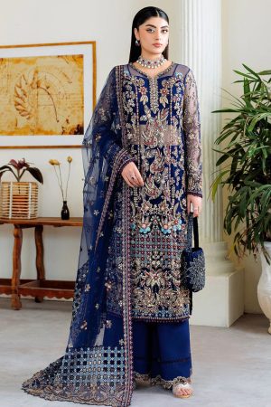 Ramsha Wedding Embroidered Salwar Suit In Blue 202395 01