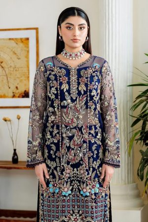 Ramsha Wedding Embroidered Salwar Suit In Blue 202395 02