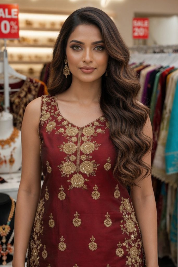 Straight Plazzo Salwar Suit In Maroon 202444 02
