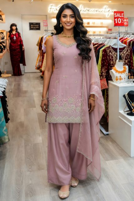 Straight Plazzo Salwar Suit In Purple 202435 01