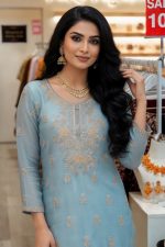 Straight Plazzo Salwar Suit In Sky Blue 202446 02