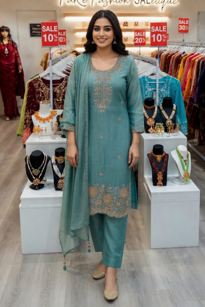 Farshi Plazzo Salwar Suit In Sky Blue 202489 01