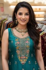 Straight Plazzo Salwar Suit In Green 202475 02