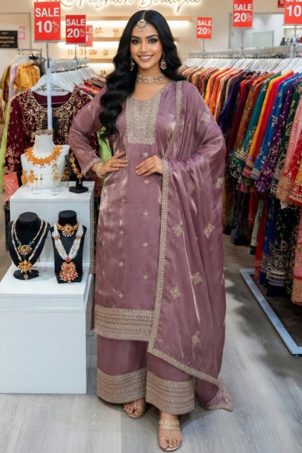 Straight Plazzo Salwar Suit In Pink 202464 01