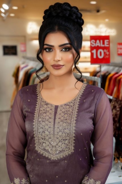 Straight Plazzo Salwar Suit In Purple 202458 02