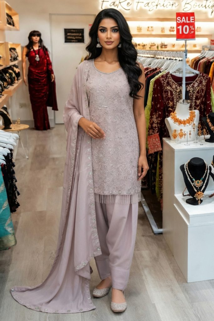 Straight Plazzo Salwar Suit In Purple 202503 01